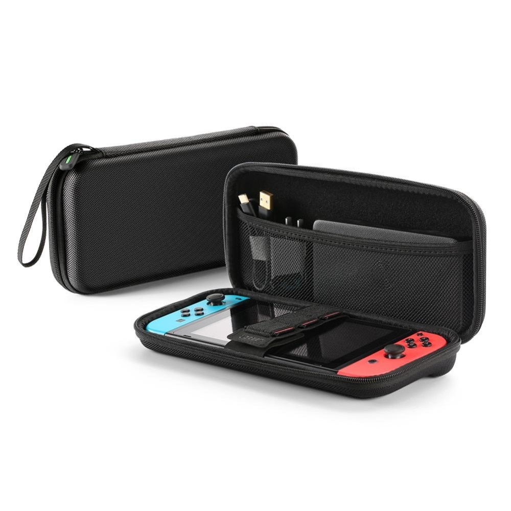 Kompakte Aufbewahrungstasche für Nintendo Switch, schwarz