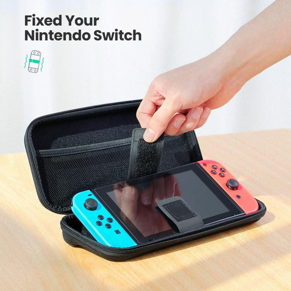 Kompakte Aufbewahrungstasche für Nintendo Switch OLED, schwarz