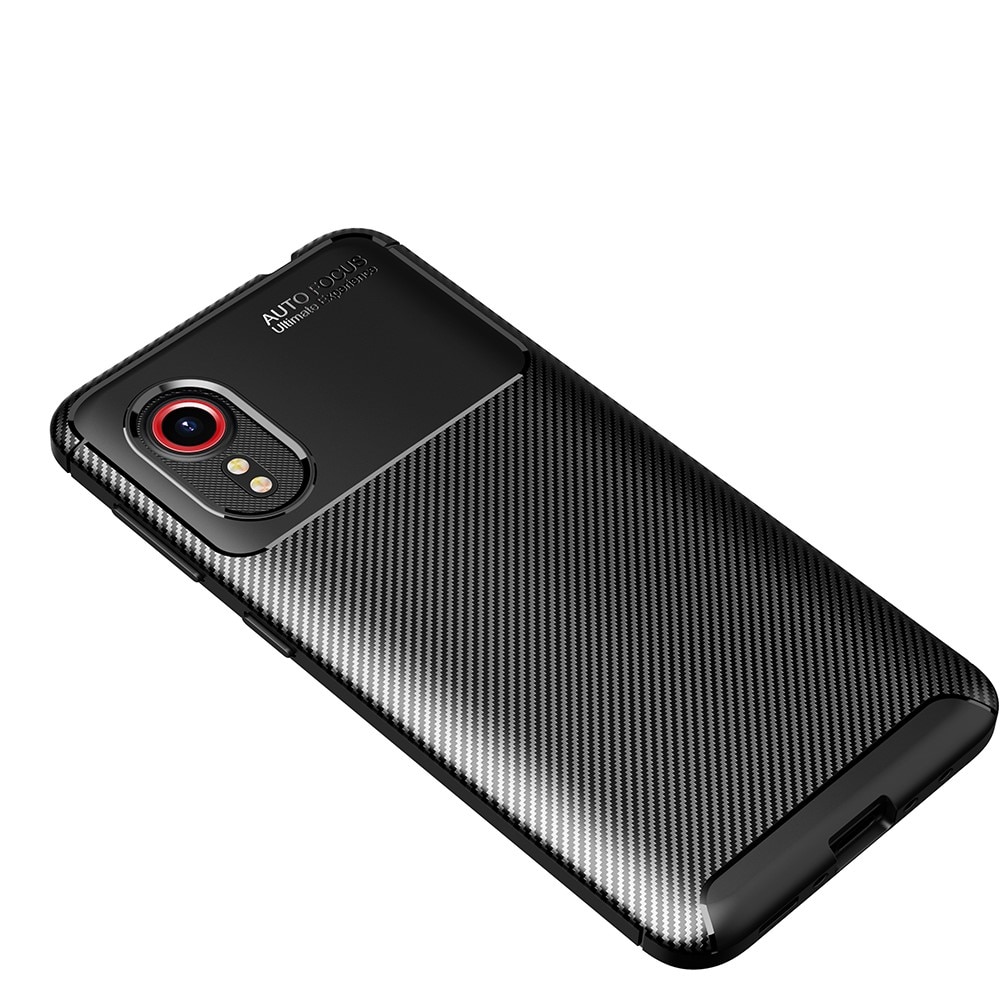 Samsung Galaxy Xcover 5 Hülle TPU Carbonfaser schwarz