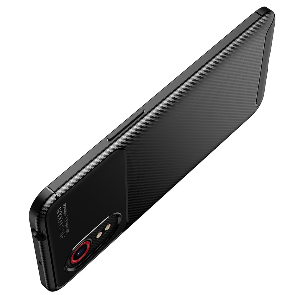 Samsung Galaxy Xcover 5 Hülle TPU Carbonfaser schwarz