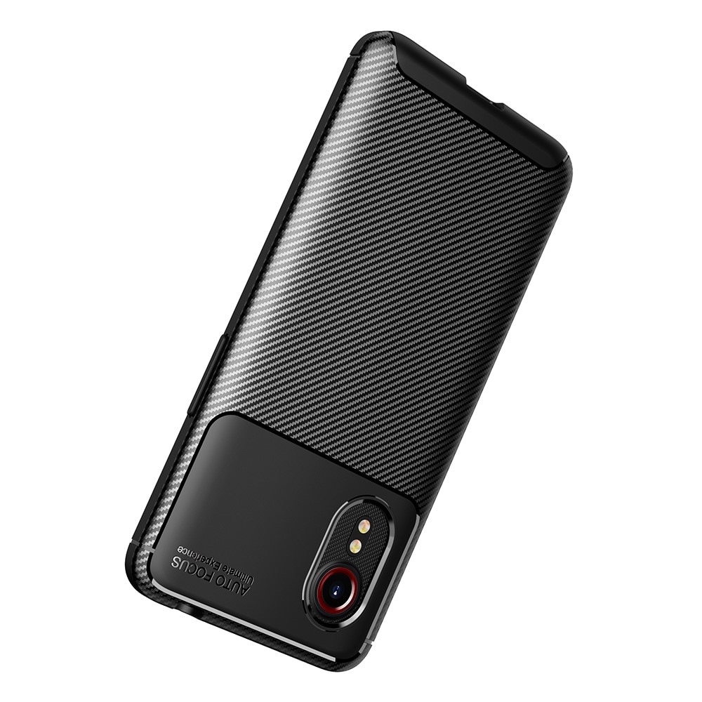 Samsung Galaxy Xcover 5 Hülle TPU Carbonfaser schwarz