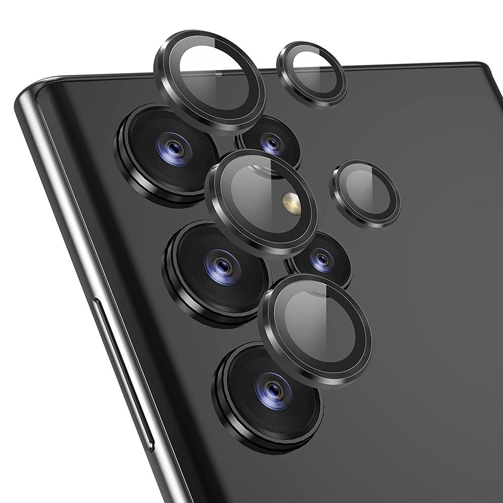 Hat Prince Panzerglas für Kamera Aluminium Samsung Galaxy S22 Ultra schwarz