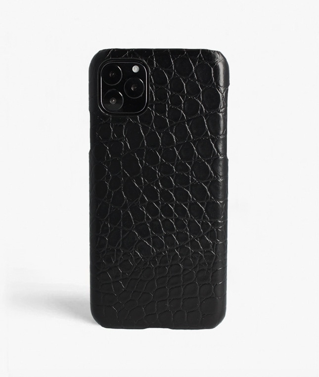 iPhone 11 Pro Max Hülle Small Croco Schwarz