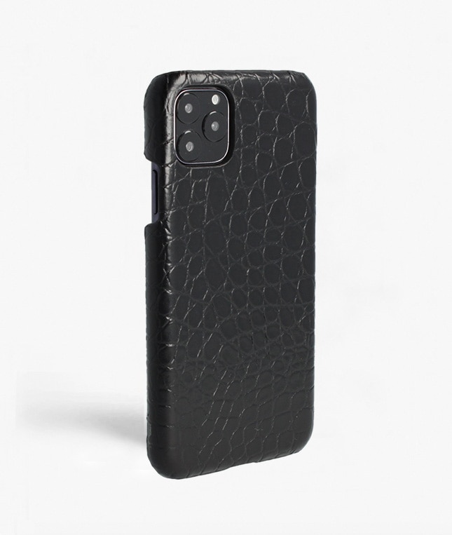 iPhone 11 Pro Max Hülle Small Croco Schwarz