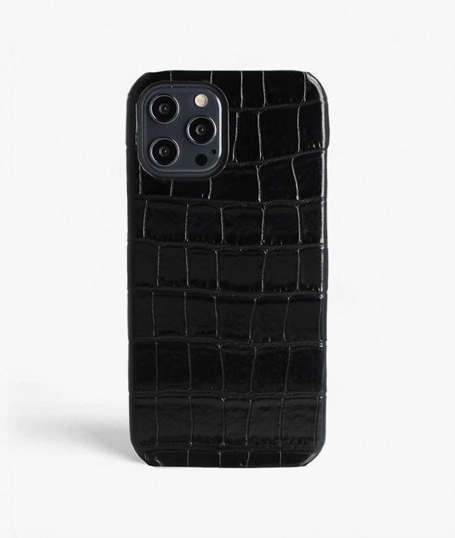 iPhone 12 Pro Max Hülle Croco Black