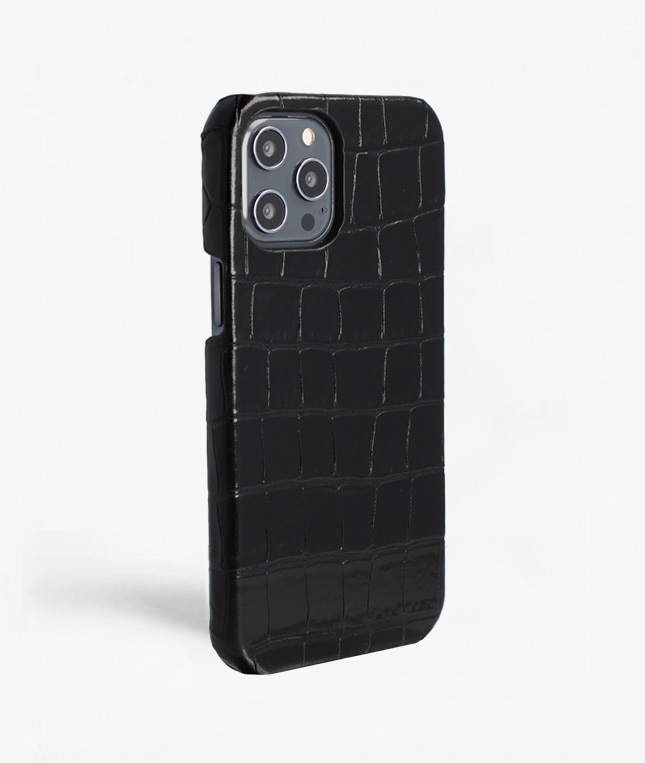 iPhone 12 Pro Max Hülle Croco Black