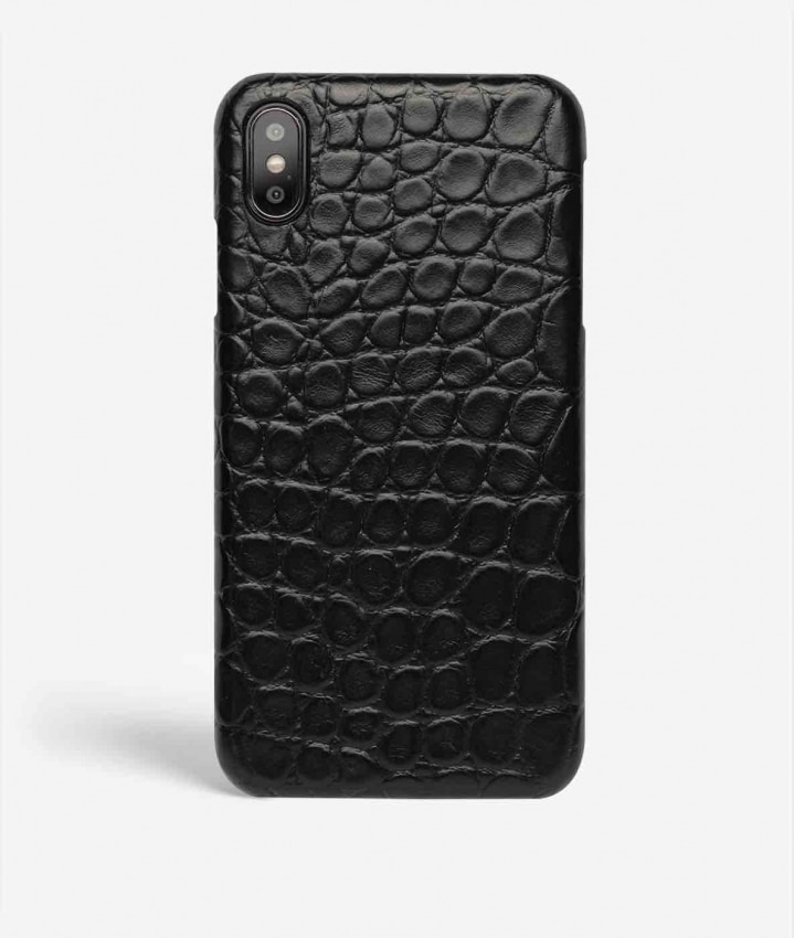 iPhone X/XS Hülle Small Croco Schwarz