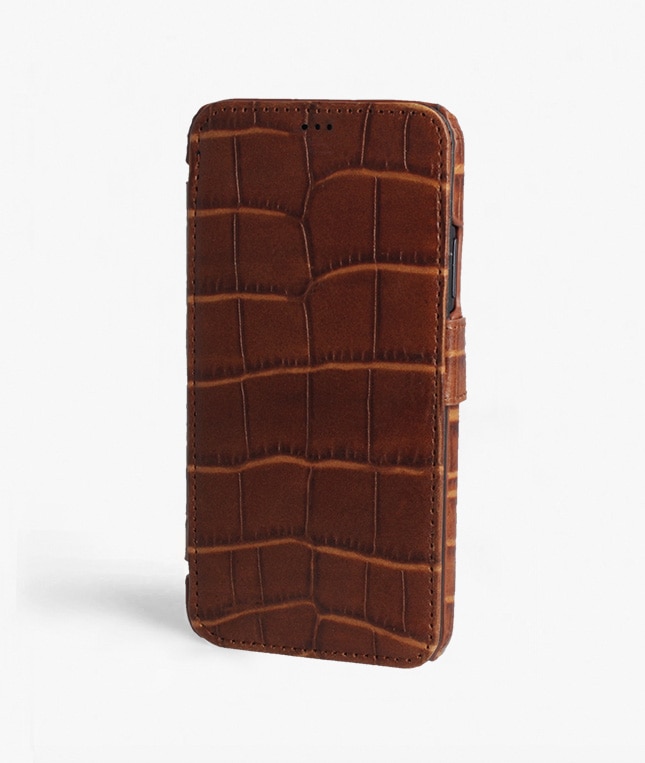 iPhone 11 Pro Max Handyhülle Lizard Cognac