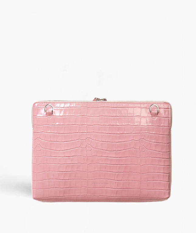 Laptoptasche 15" Croco Pink