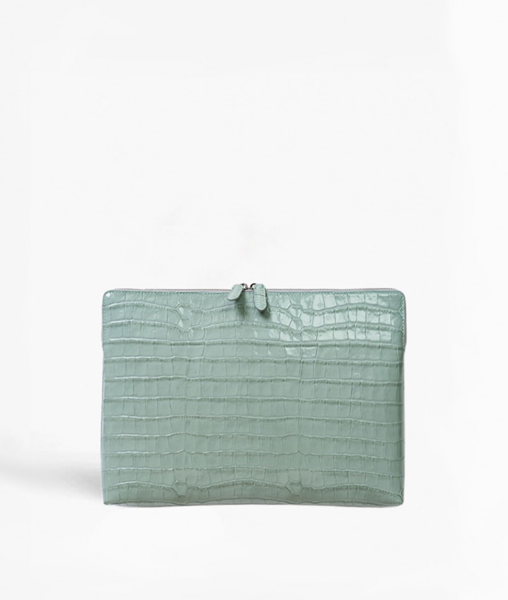 Laptoptasche 15" Croco Pastell Teal