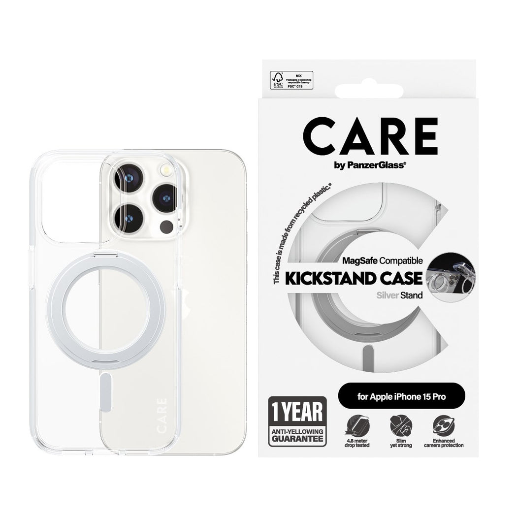 iPhone 15 Pro Kickstand Case MagSafe durchsichtig