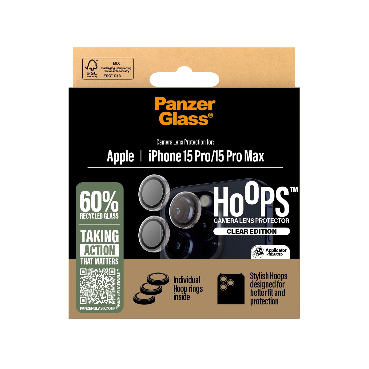 iPhone 15 Pro Hoops Camera Lens Protector Clear