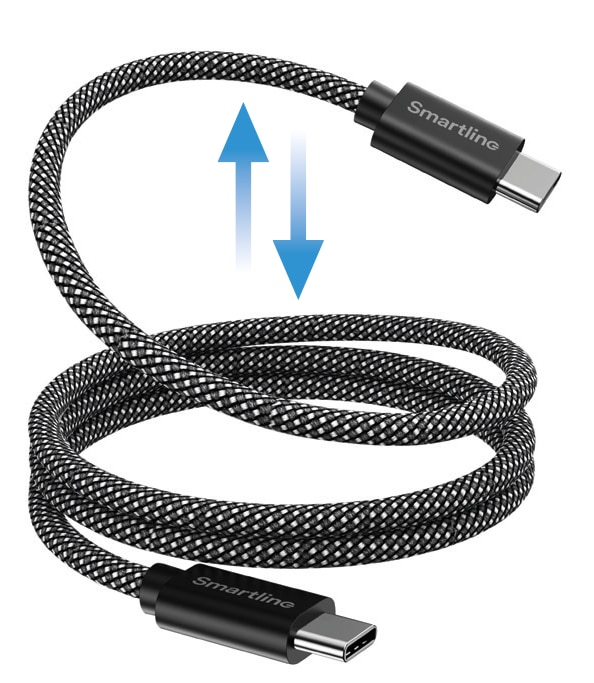 Magnetisches USB-C auf USB-C Kabel 1m schwarz