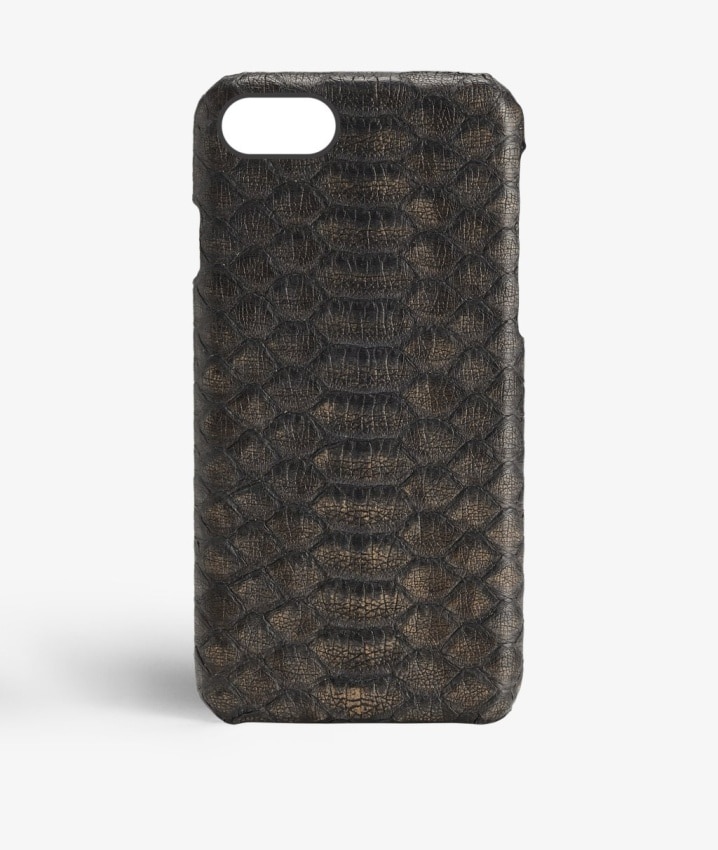 iPhone SE 2020 Hülle Real Python Black/Bronze