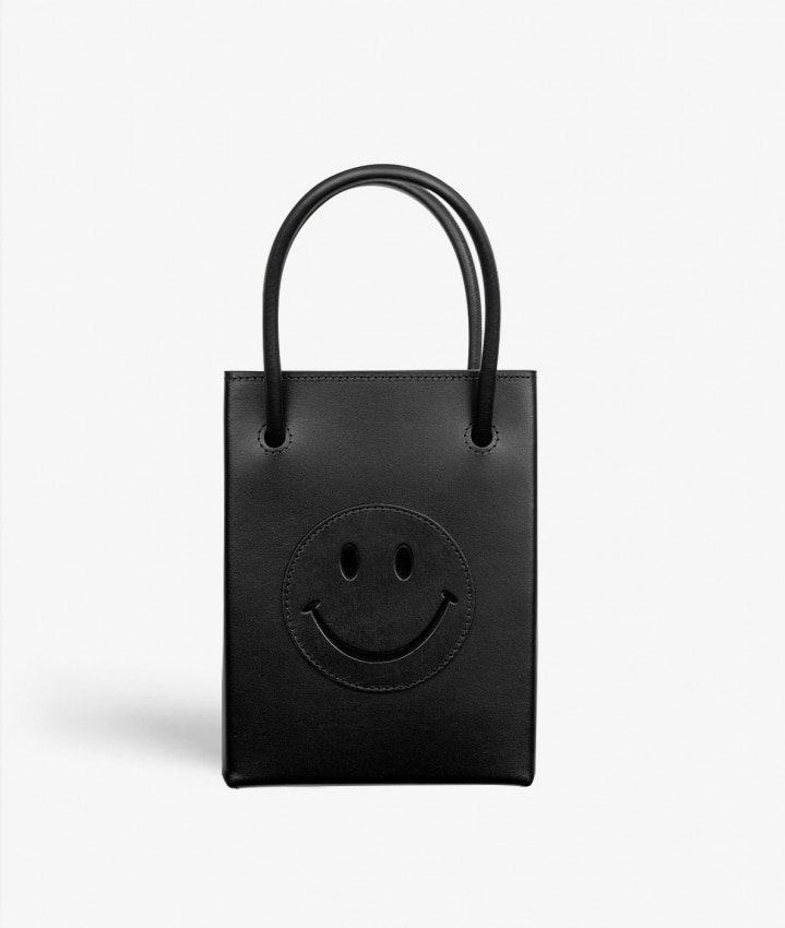 Essential Crossbody Tasche Smiley Vegetable Tanned Black