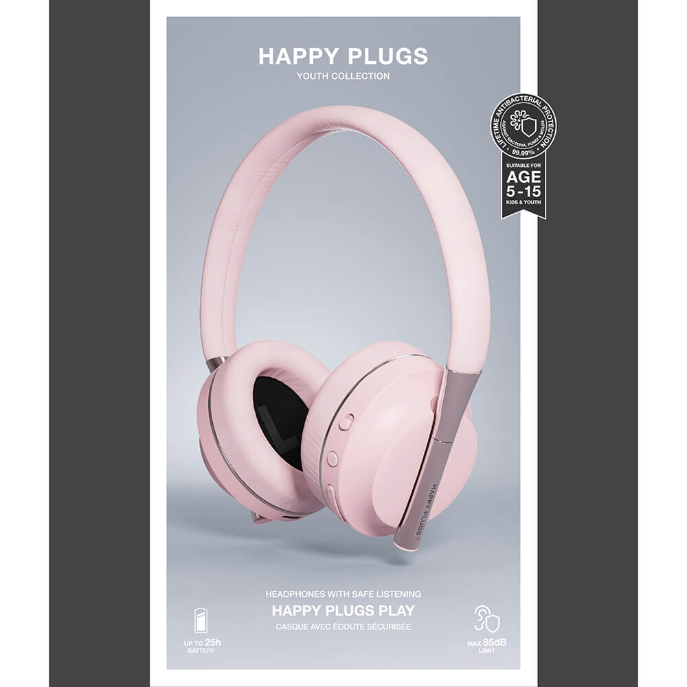 Play Youth Kabellose Over-Ear Kopfhörer 85dB rosa