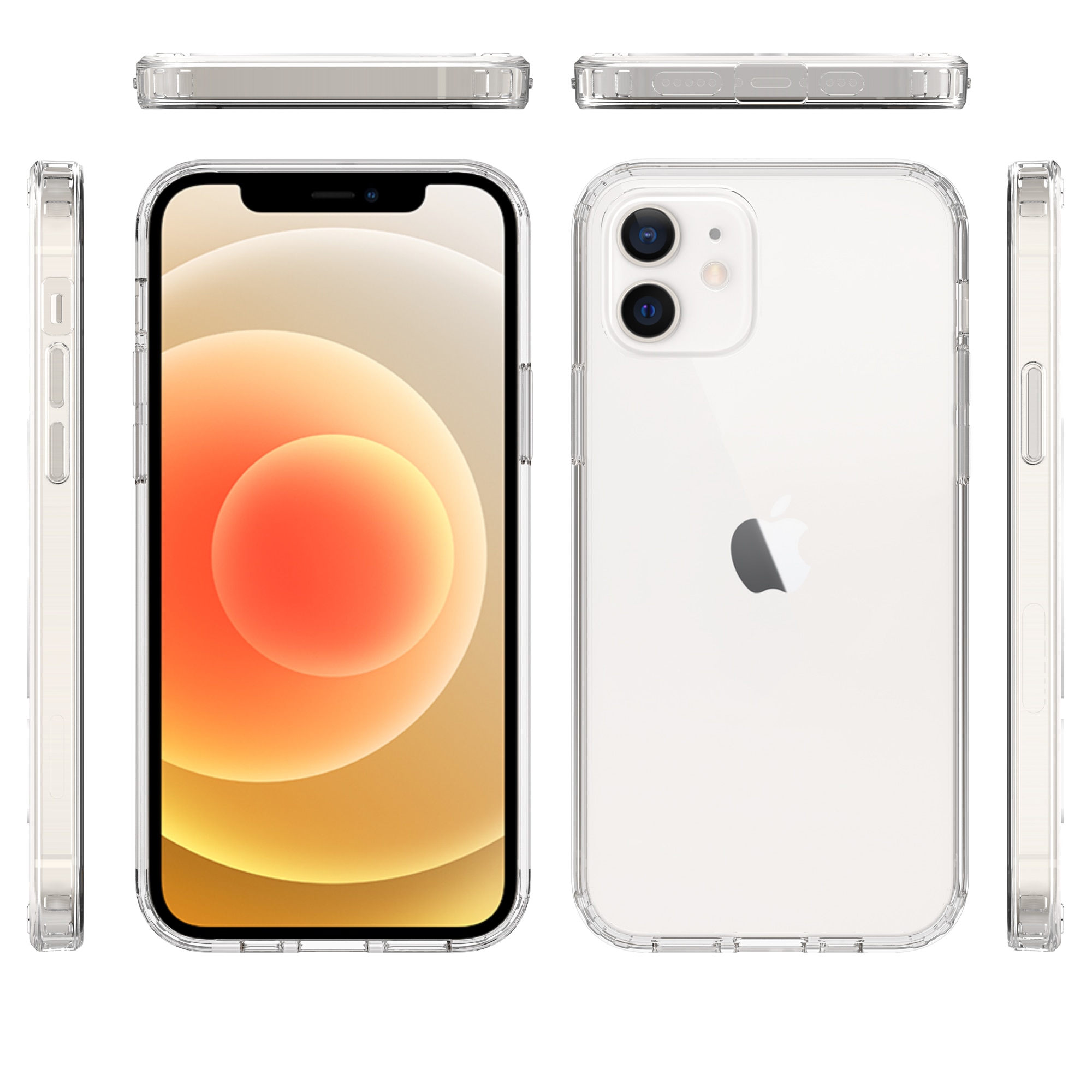 iPhone 12/iPhone 12 Pro Hybrid-Hülle durchsichtig