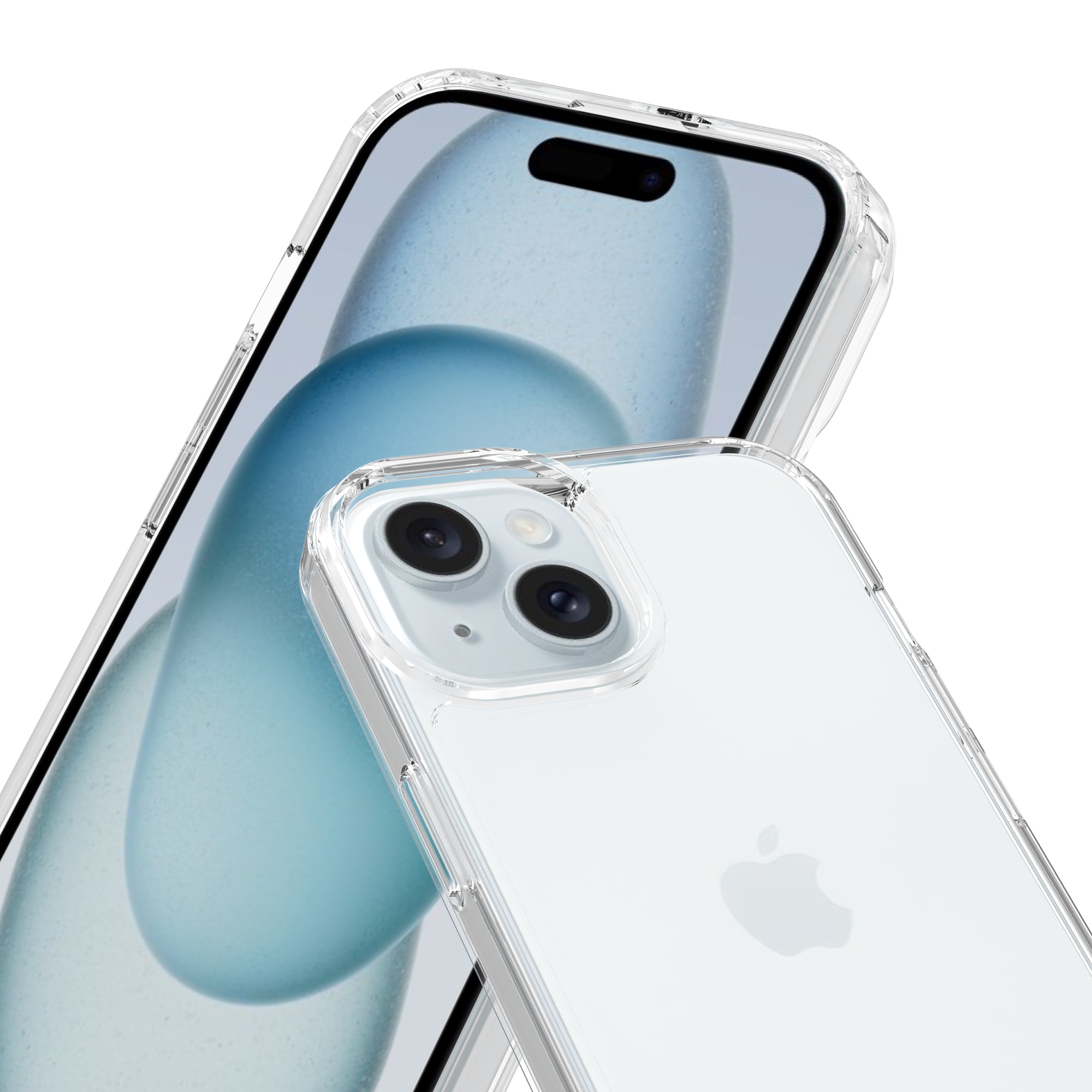 iPhone 15 Plus Hybrid-Hülle durchsichtig