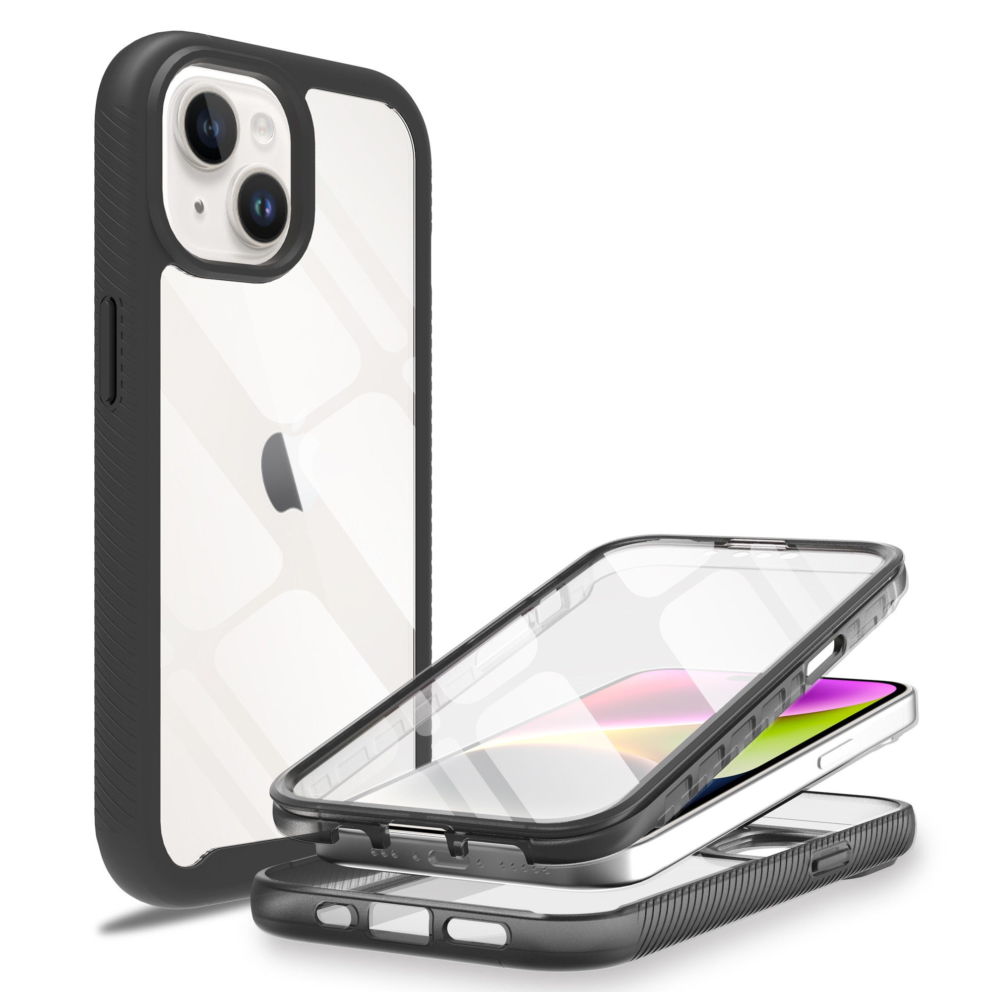 iPhone 15 Full Protection Case schwarz