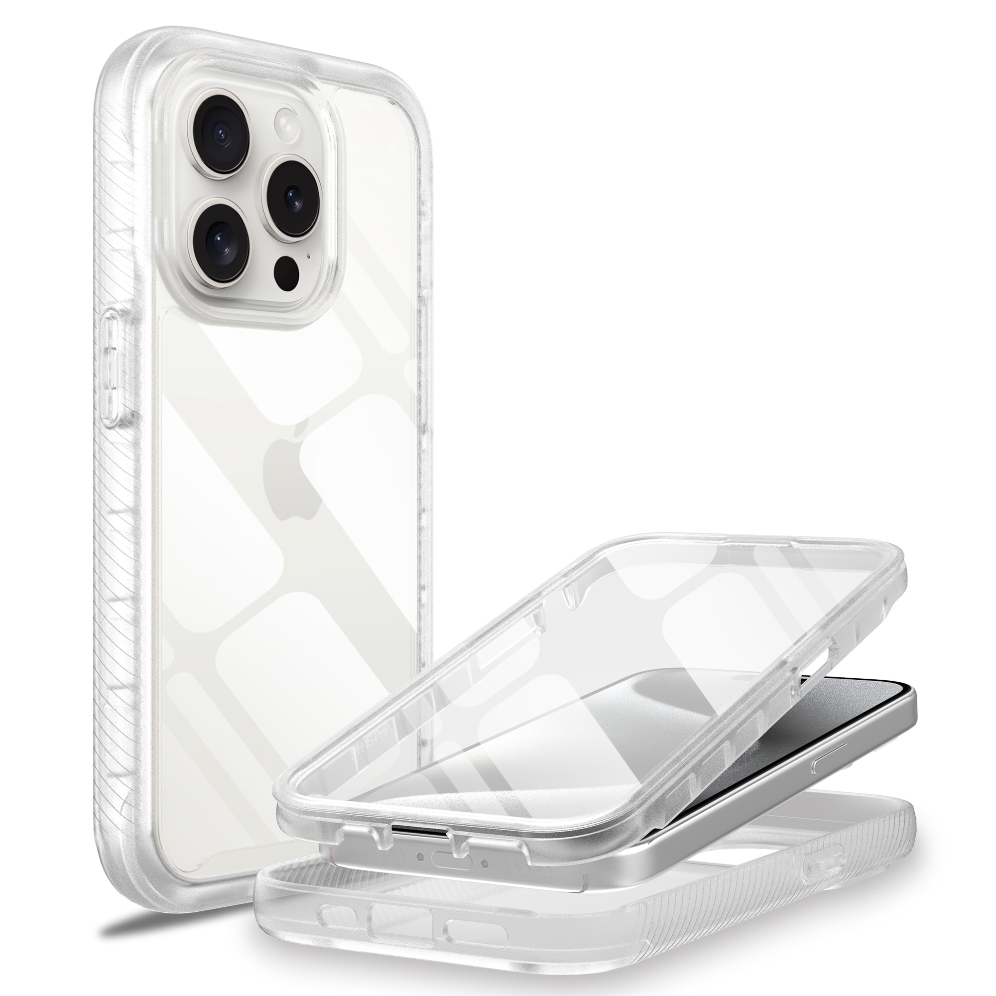 iPhone 15 Pro Full Protection Case durchsichtig