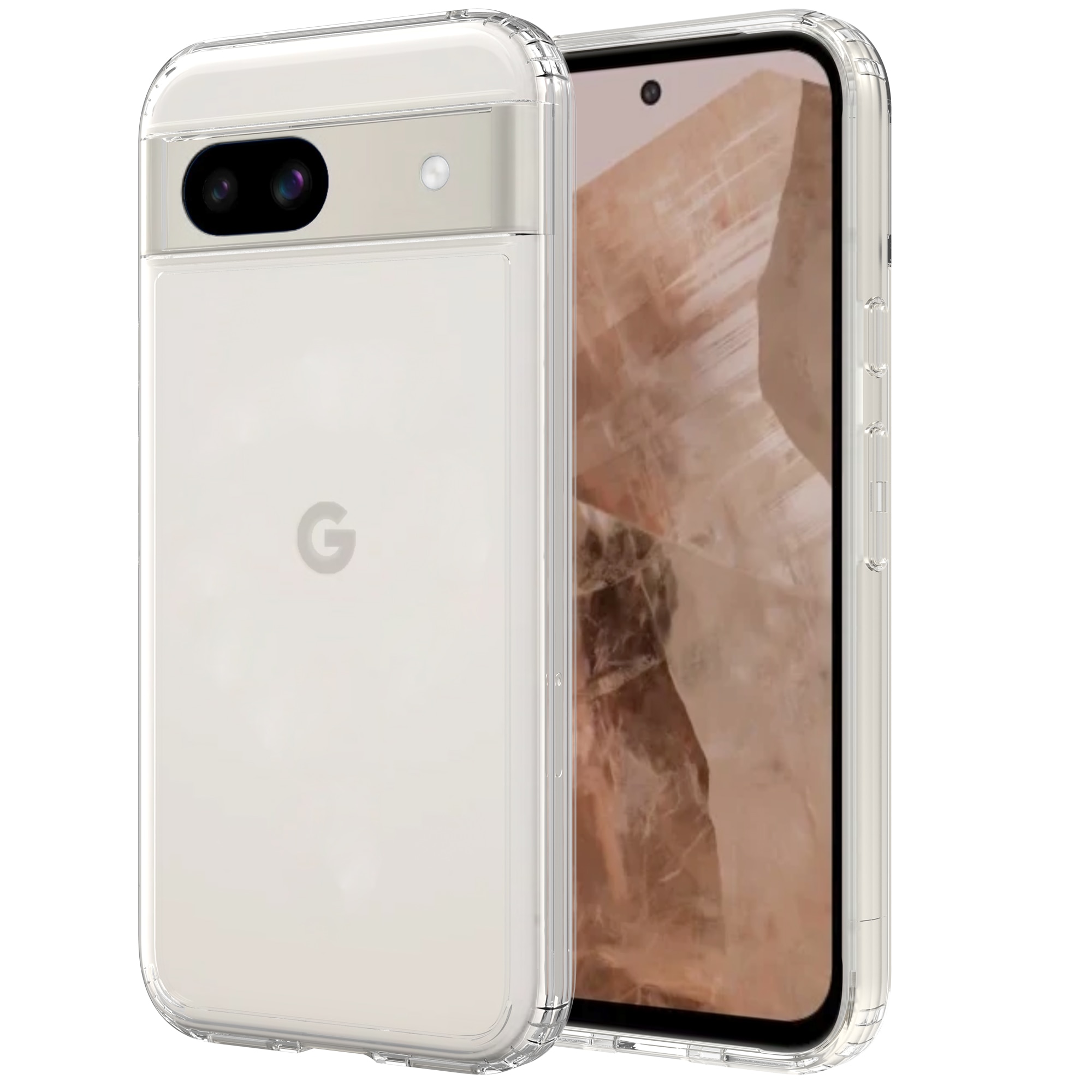 Google Pixel 8a Hybride Handyhülle Crystal Hybrid transparent