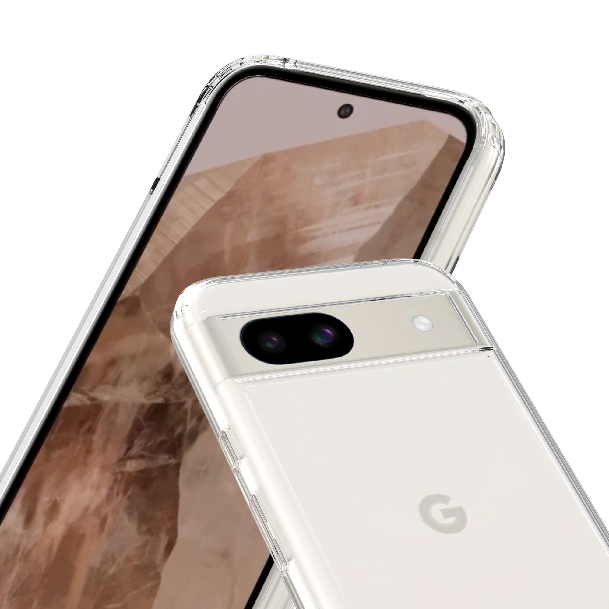 Google Pixel 8a Hybride Handyhülle Crystal Hybrid transparent