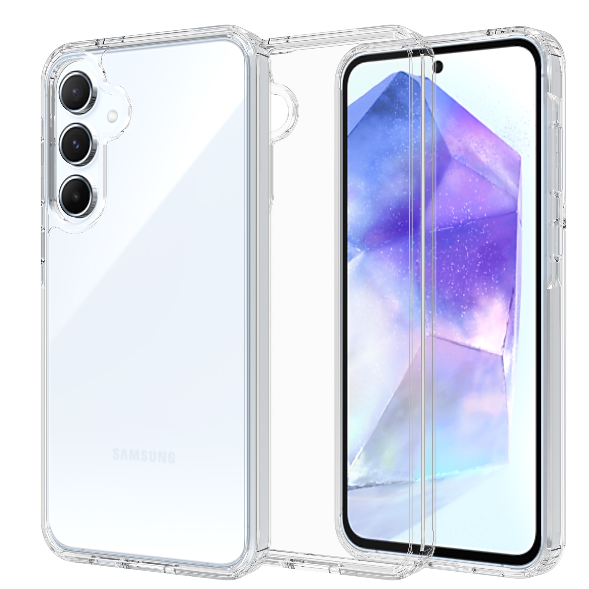 Samsung Galaxy A55 Hybrid-Hülle durchsichtig