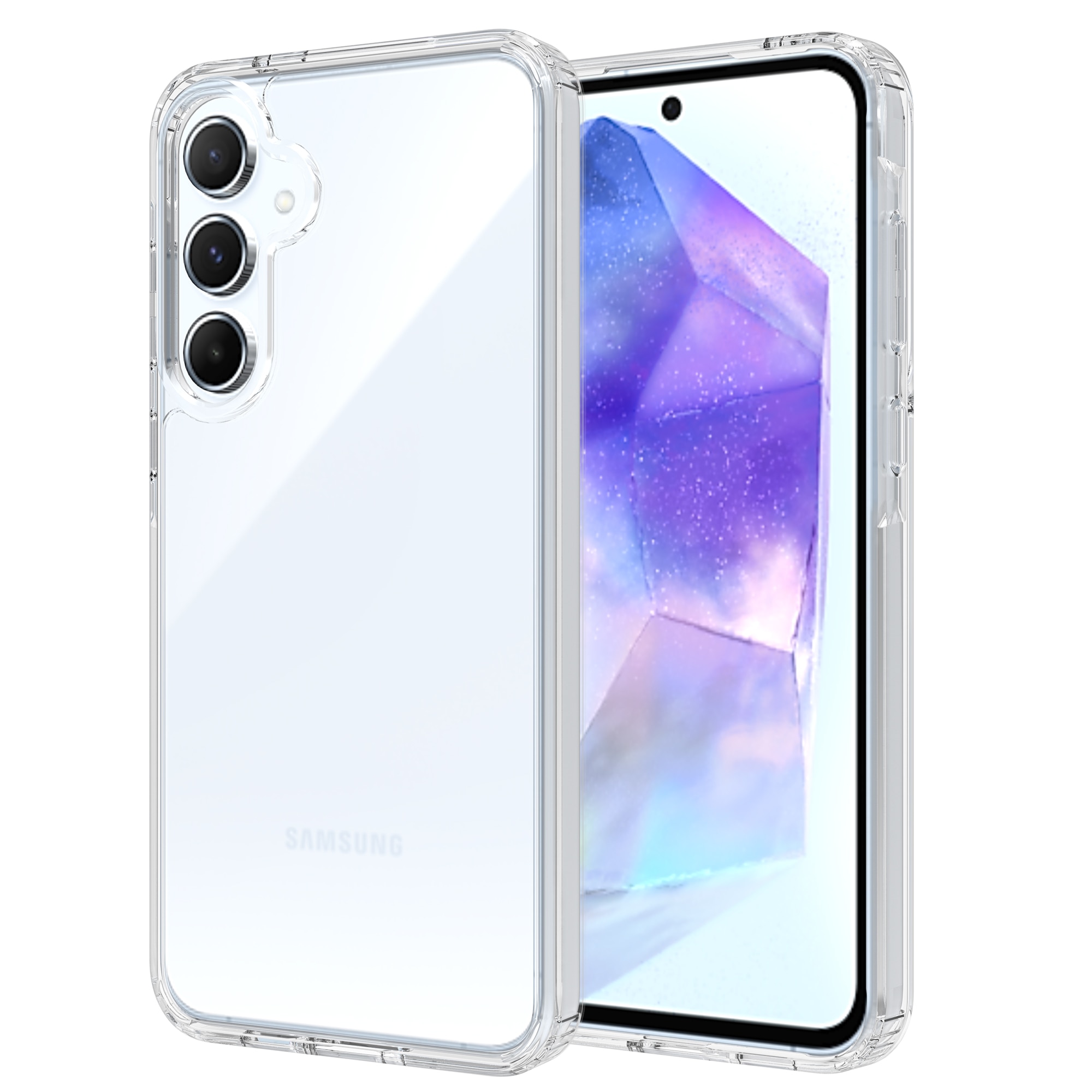 Samsung Galaxy A55 Hybrid-Hülle durchsichtig