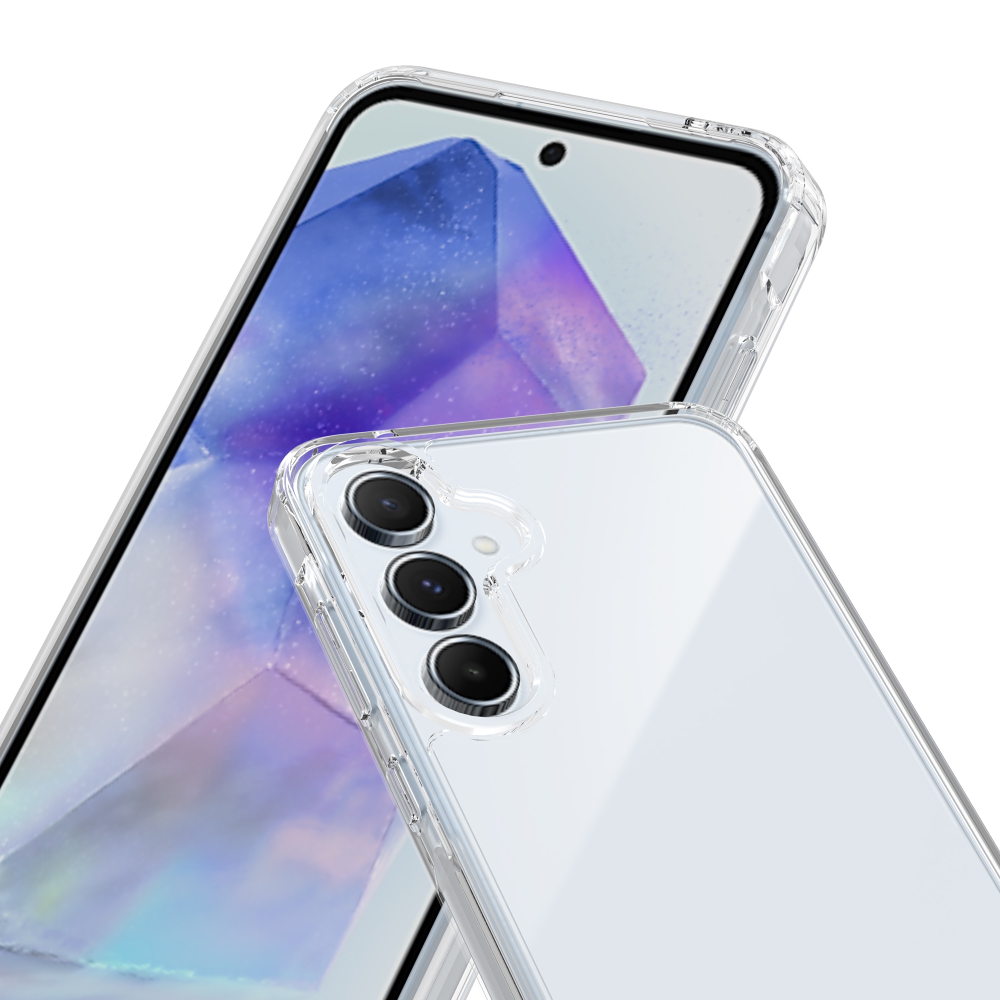 Samsung Galaxy A55 Hybrid-Hülle durchsichtig