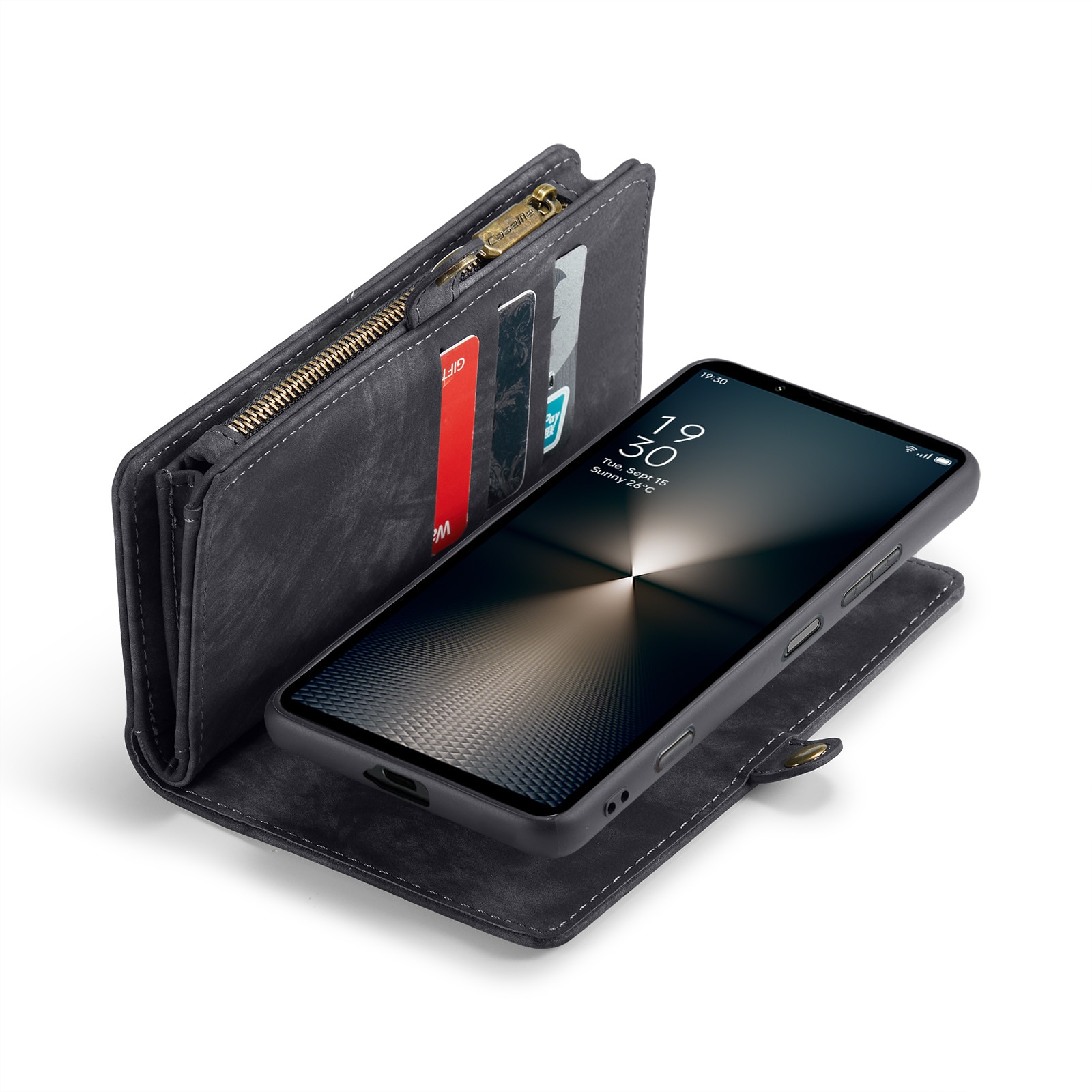 Multi-slot Portemonnaie-Hülle Sony Xperia 10 VI grau