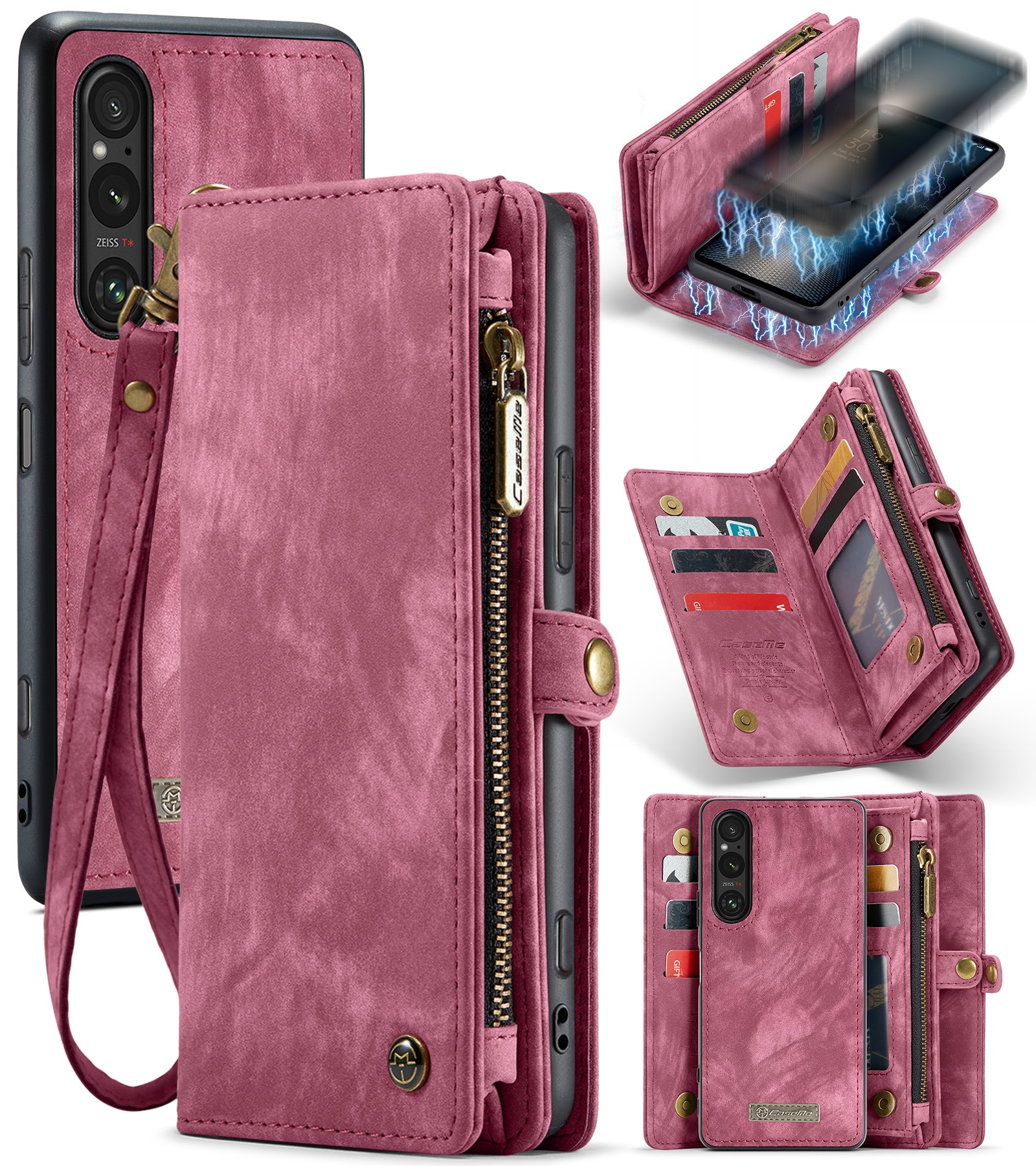 Multi-slot Portemonnaie-Hülle Sony Xperia 10 VI rot