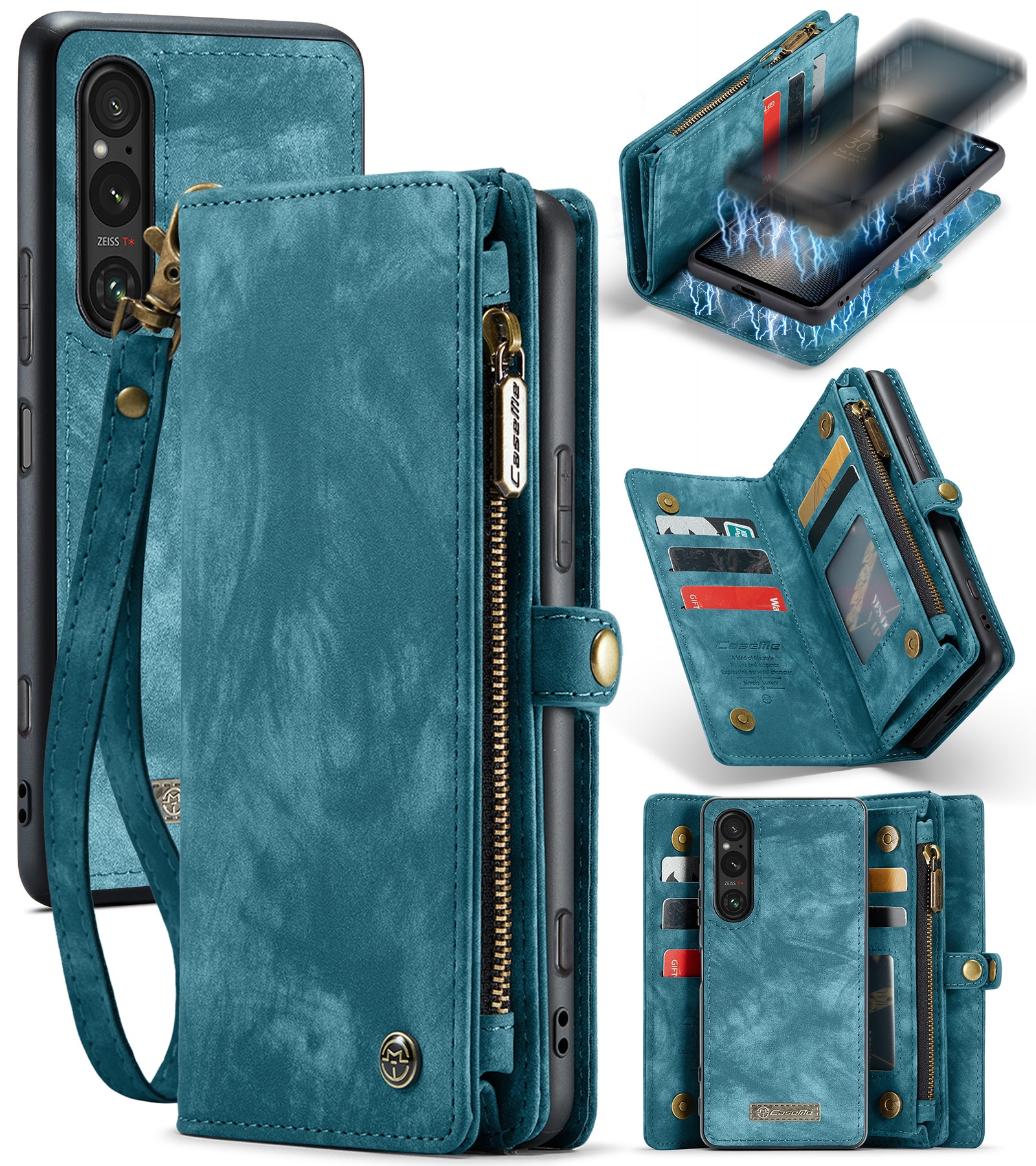 Multi-slot Portemonnaie-Hülle Sony Xperia 10 VI blau