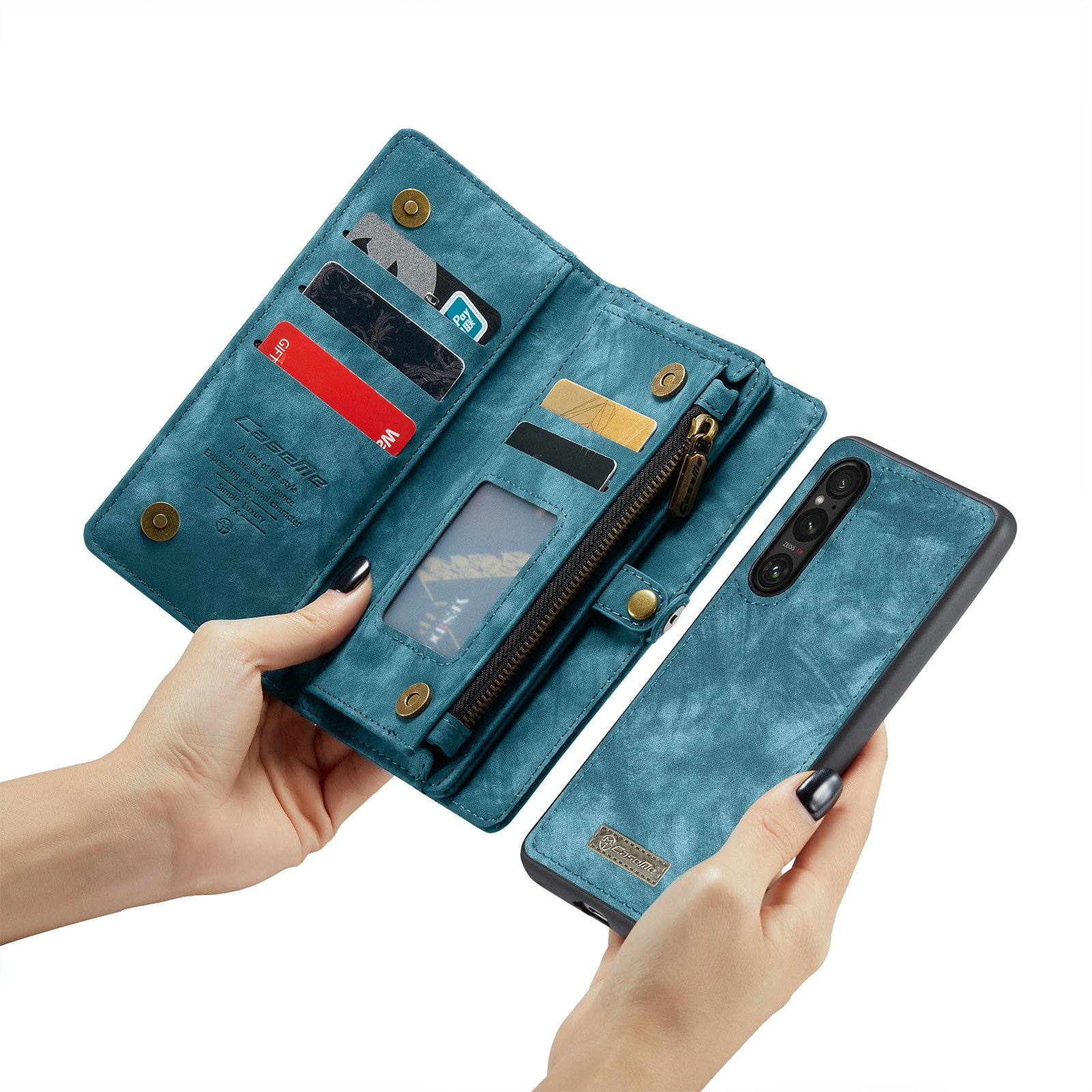 Multi-slot Portemonnaie-Hülle Sony Xperia 10 VI blau