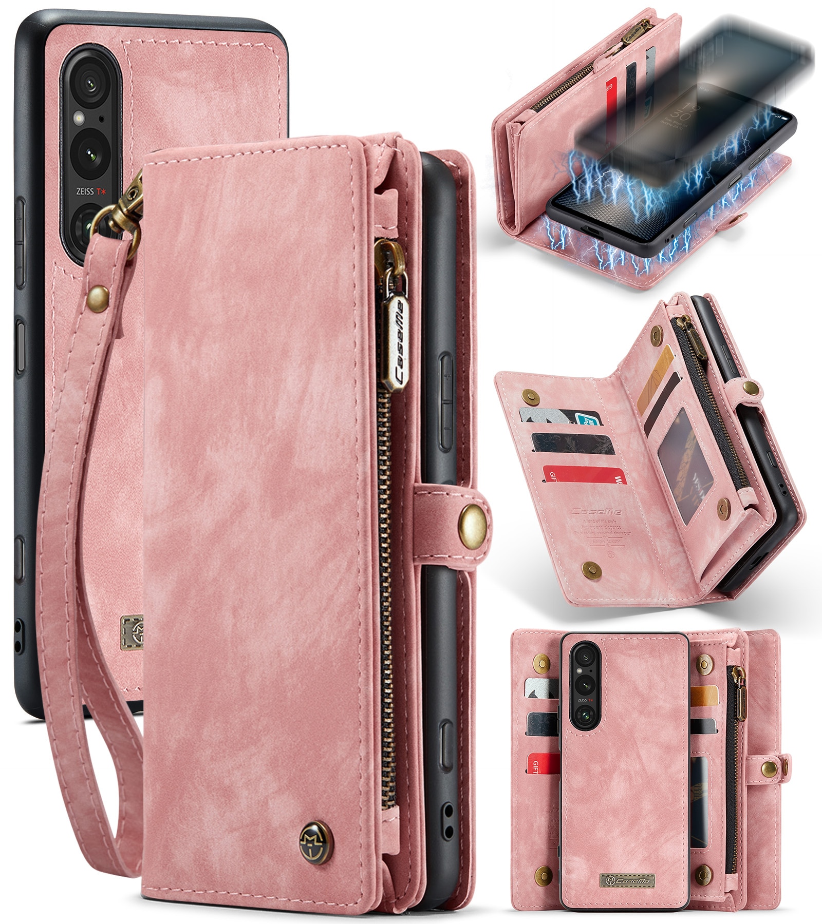 Multi-slot Portemonnaie-Hülle Sony Xperia 10 VI rosa
