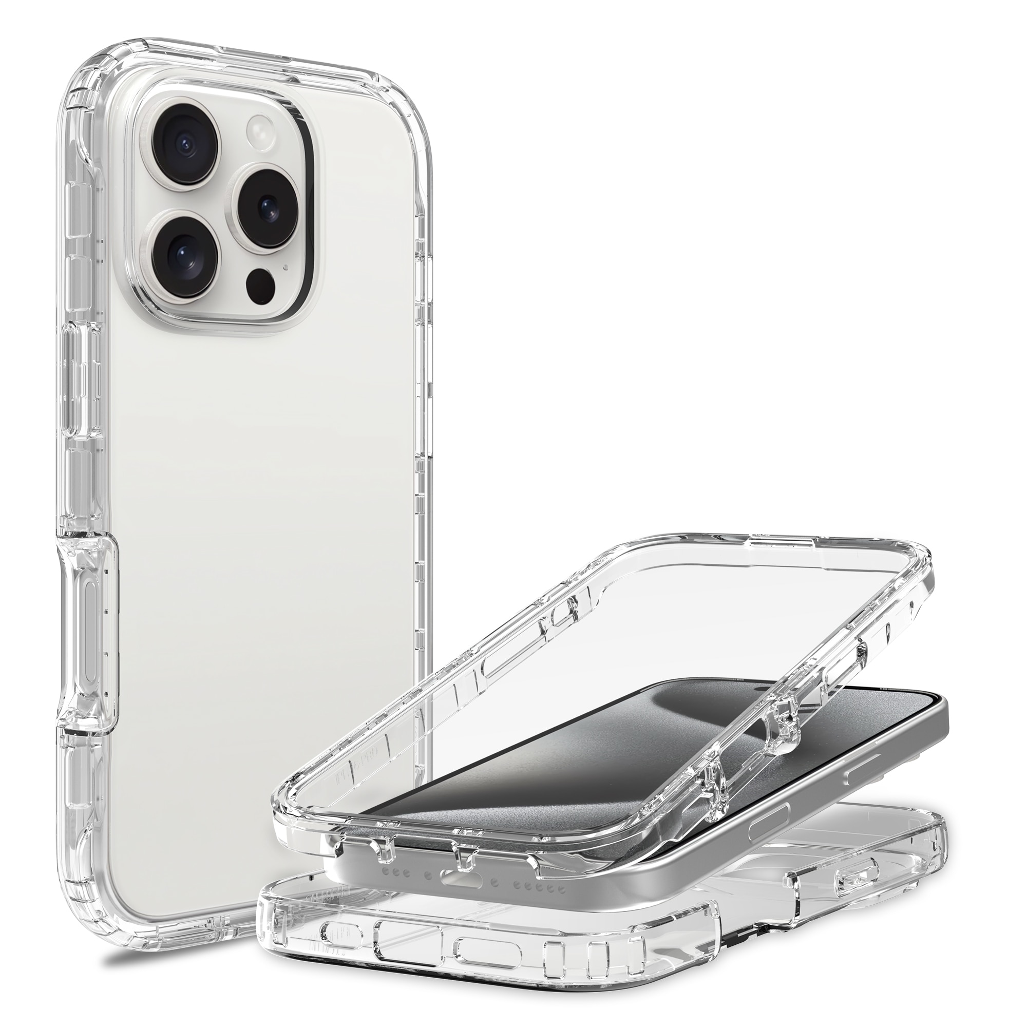 iPhone 16 Pro Max Full Cover Hülle durchsichtig