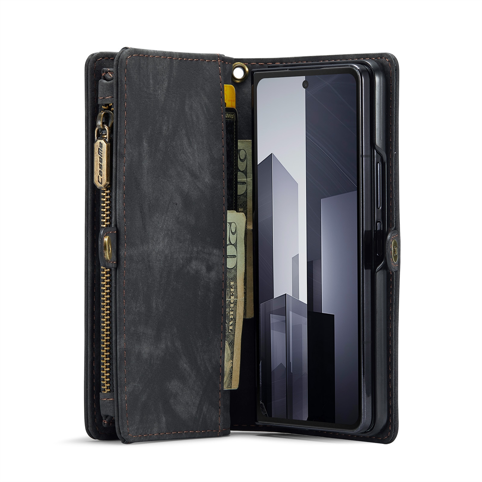 Multi-slot Portemonnaie-Hülle Samsung Galaxy Z Fold 6 grau