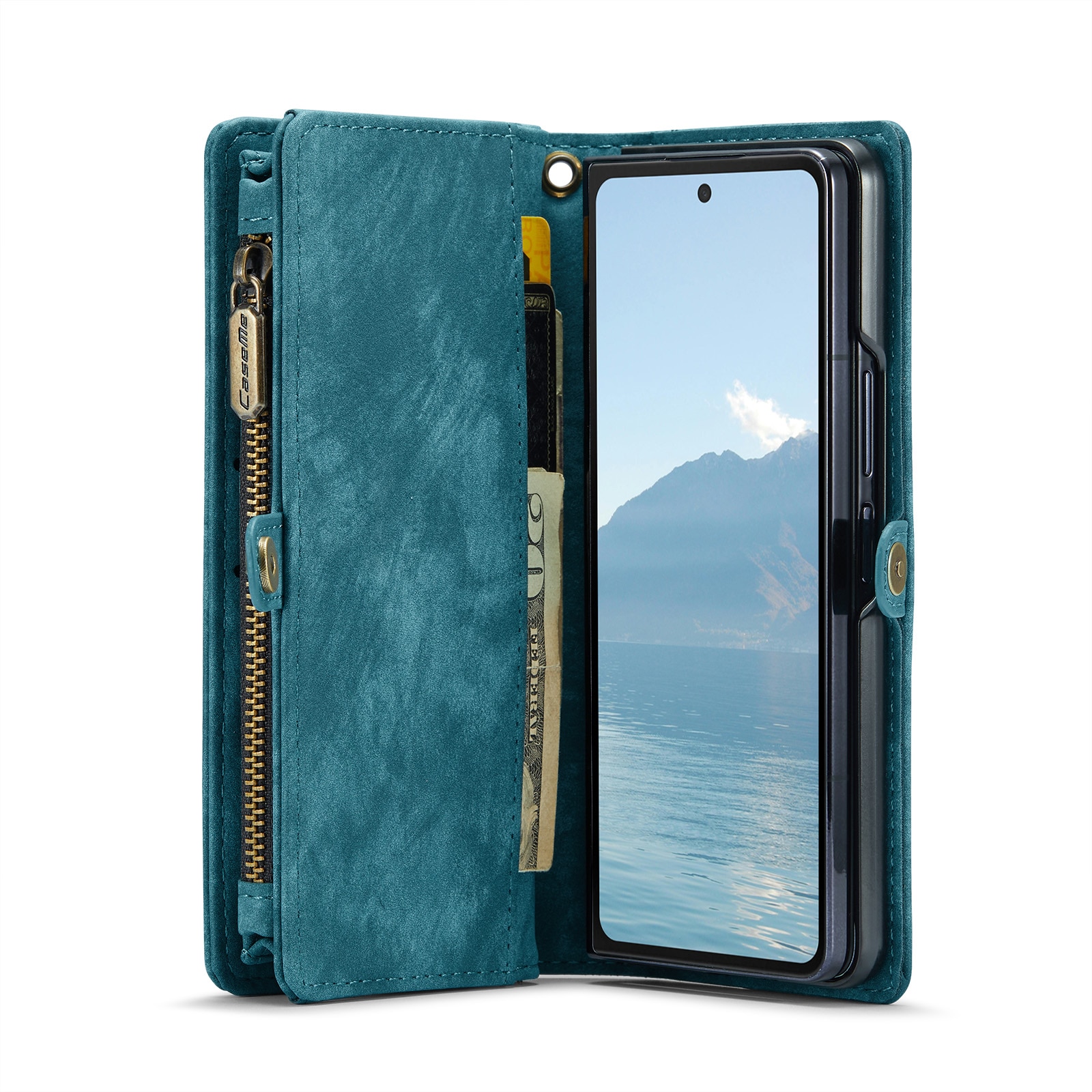 Multi-slot Portemonnaie-Hülle Samsung Galaxy Z Fold 6 blau