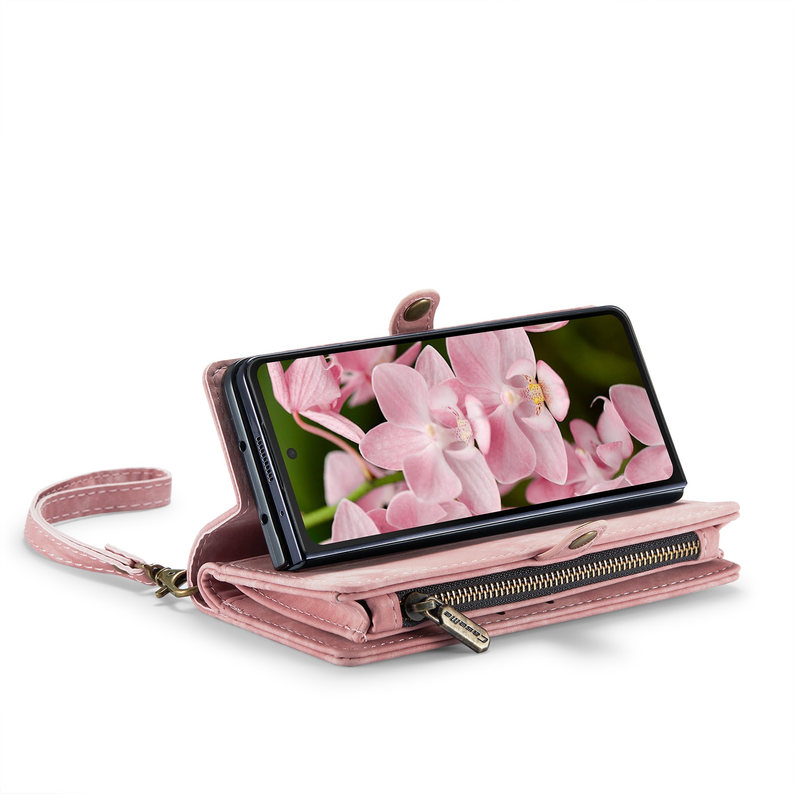 Multi-slot Portemonnaie-Hülle Samsung Galaxy Z Fold 6 rosa