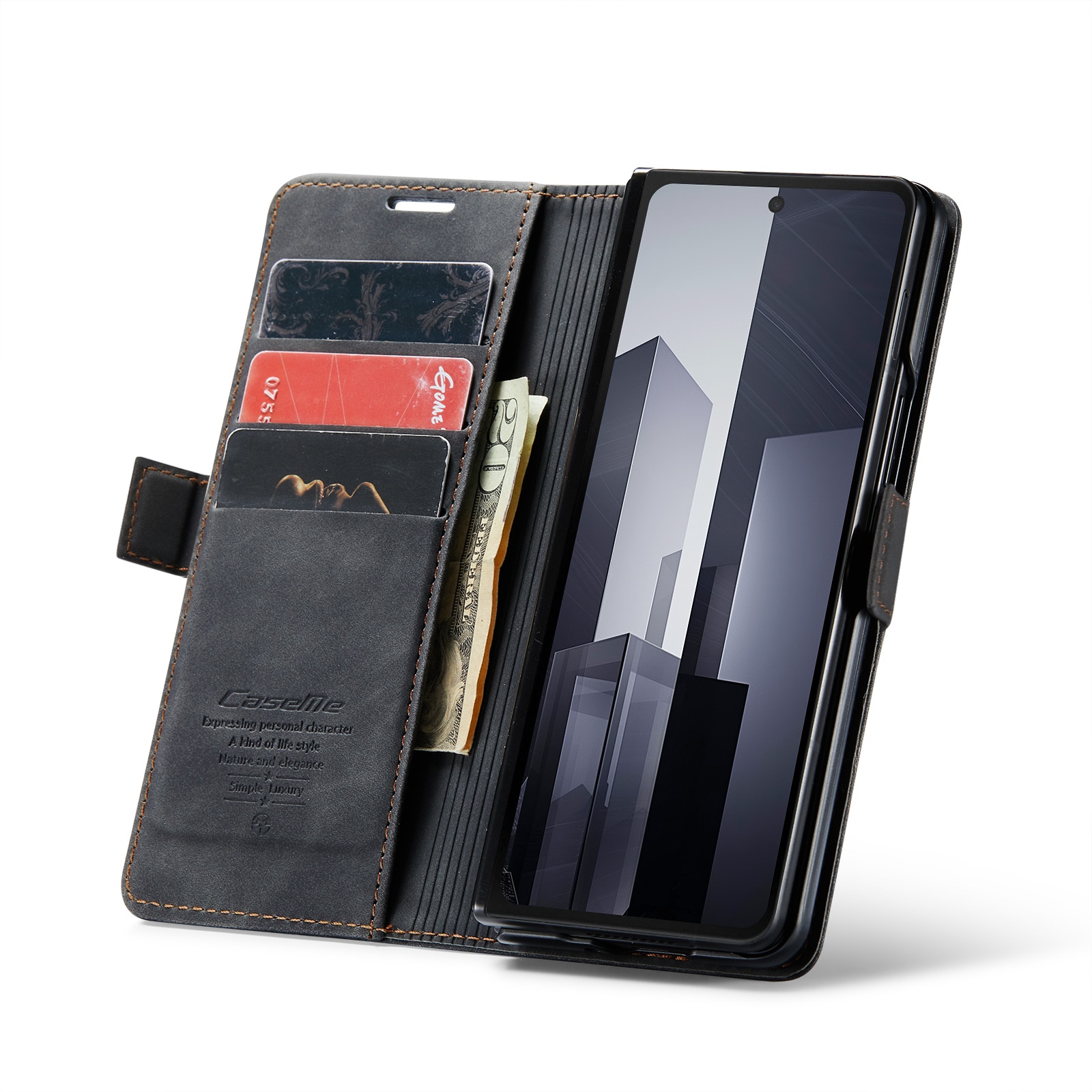 Slim Portemonnaie-Hülle Samsung Galaxy Z Fold 6 schwarz