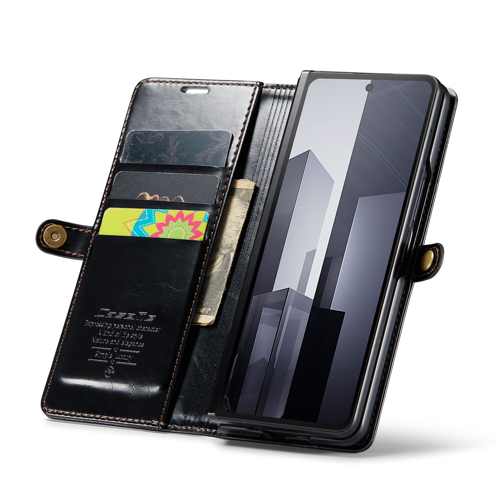 Lederhülle Samsung Galaxy Z Fold 6 schwarz