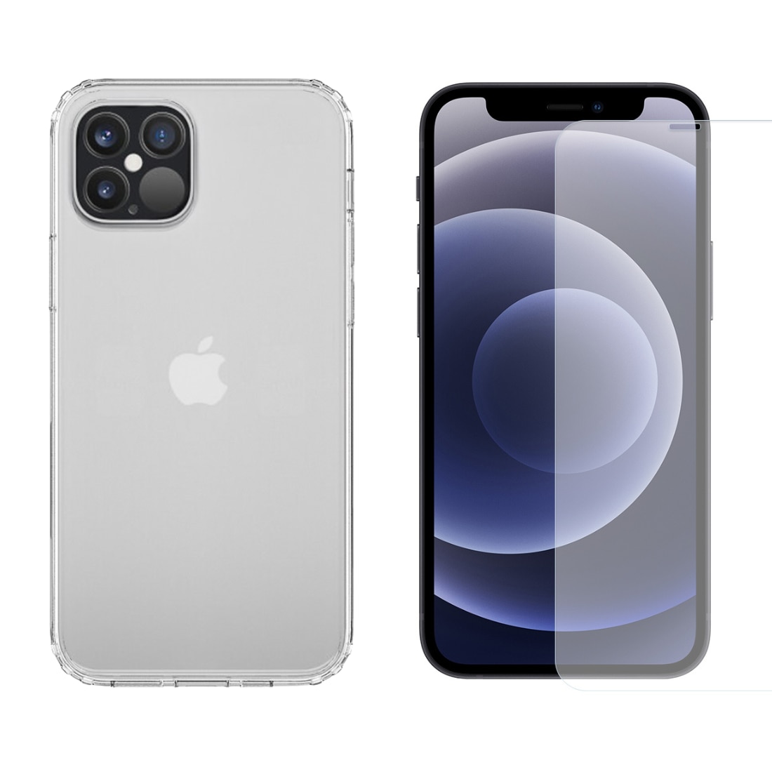 iPhone 12/12 Pro Kit mit Hülle und Displayschutz-Panzerglas