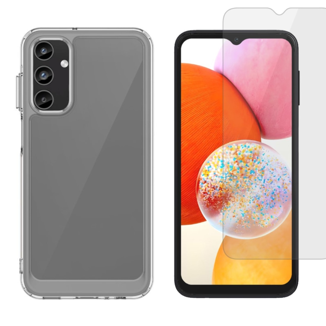 Samsung Galaxy A15 Kit mit Hülle und Displayschutz-Panzerglas