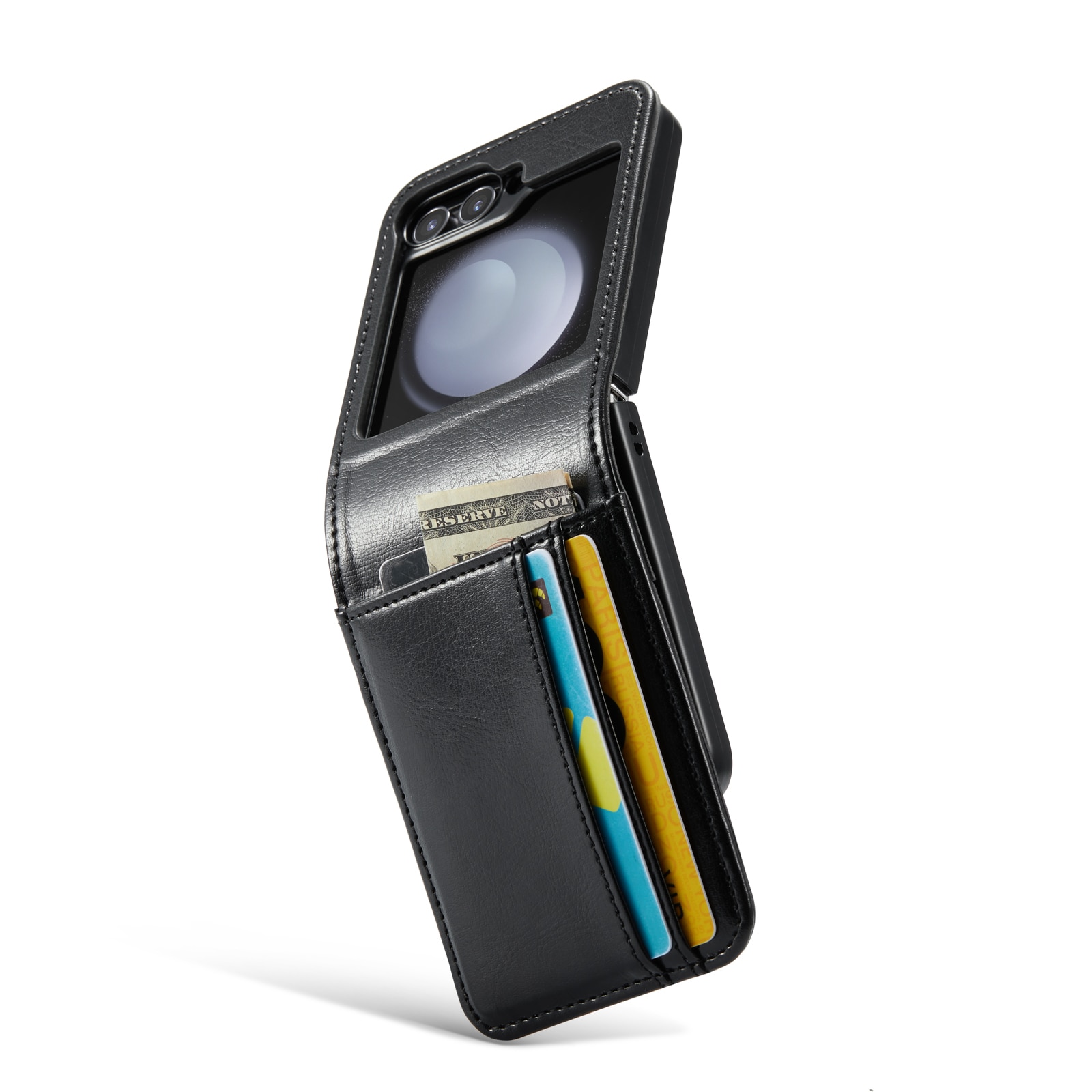 Samsung Galaxy Z Flip 6 Echtlederhülle schwarz