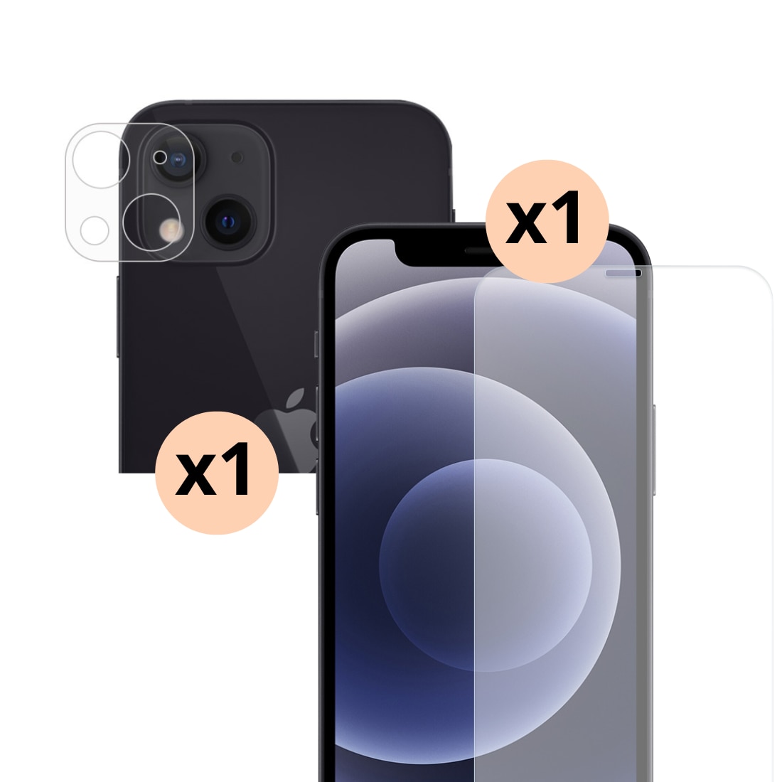 iPhone 13 Kameraschutz und Displayschutz aus Panzerglas