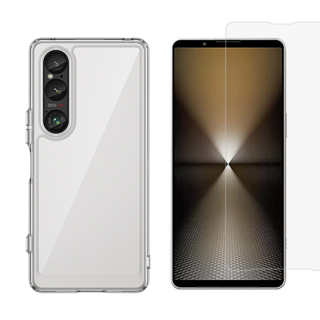 Sony Xperia 1 VI Kit mit Hülle und Displayschutz-Panzerglas