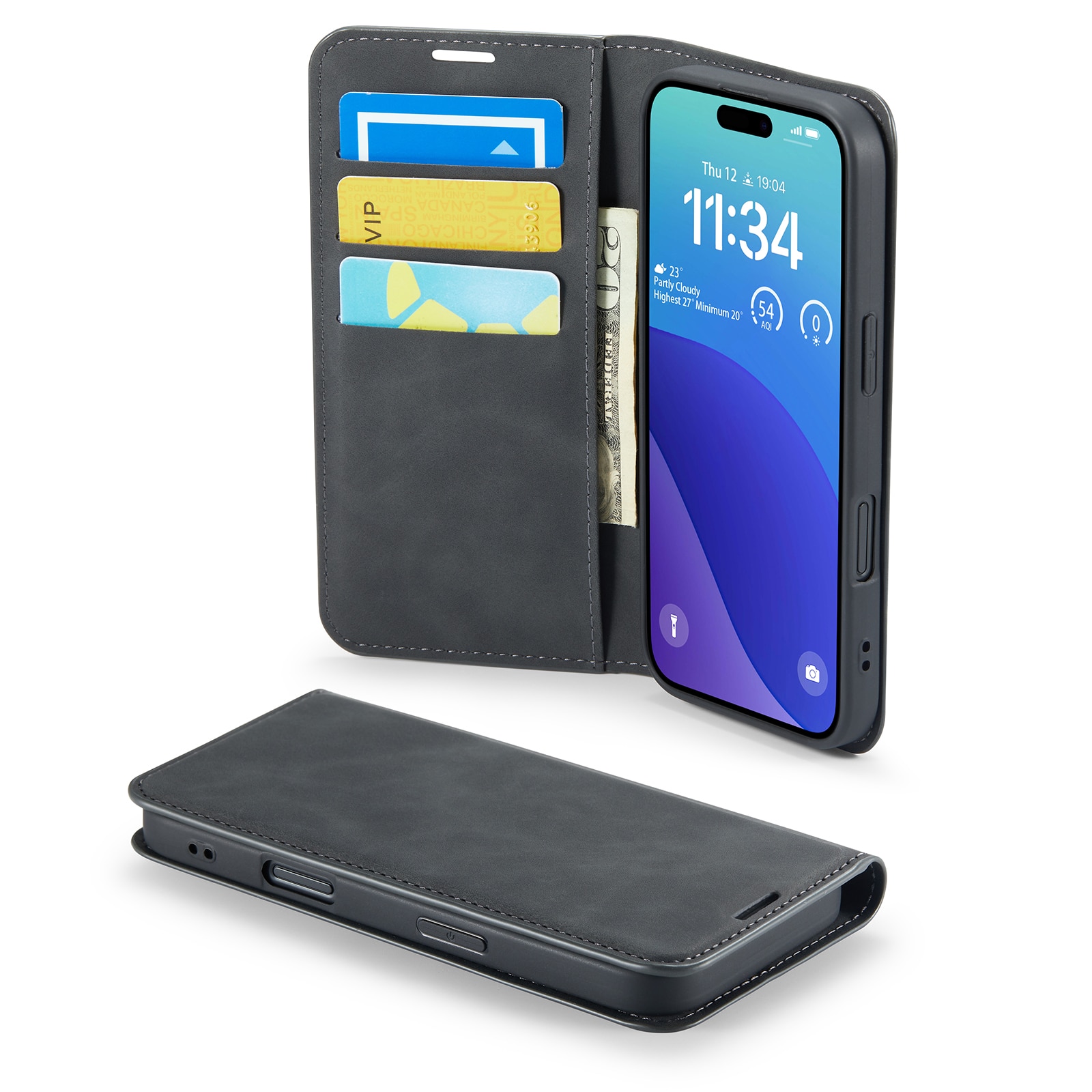 iPhone 16 Pro Slim Handytasche schwarz