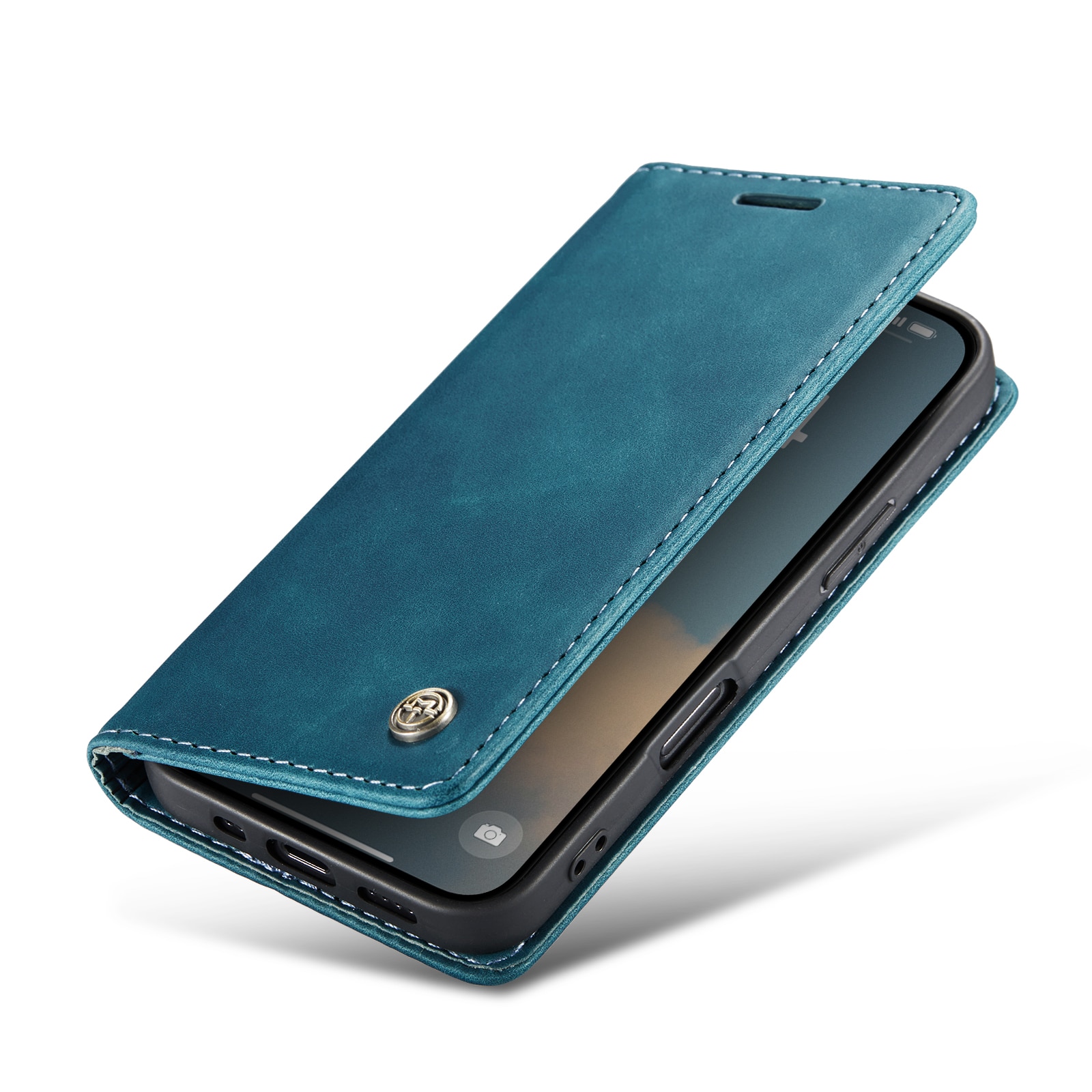 Slim Portemonnaie-Hülle iPhone 16 Blau