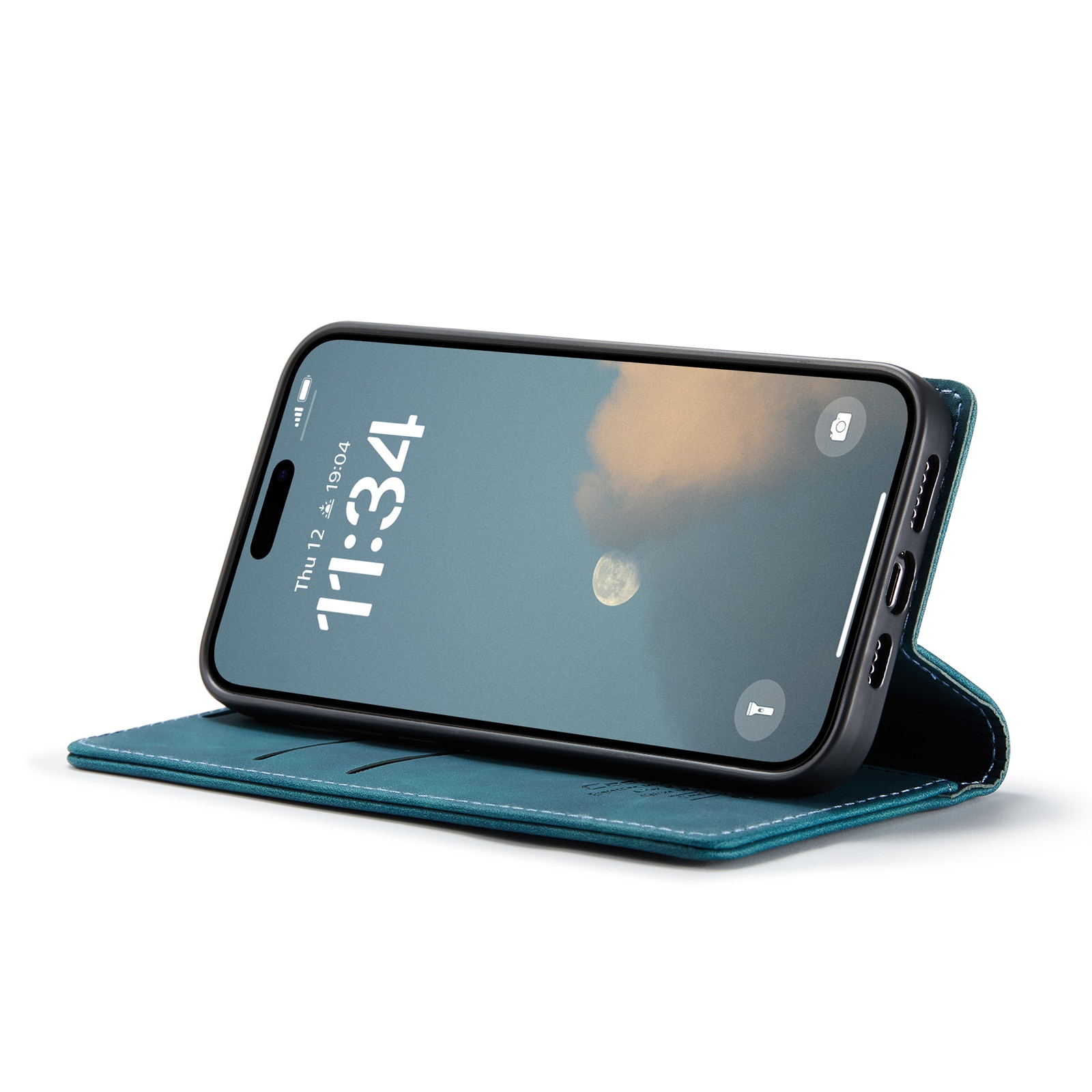 Slim Portemonnaie-Hülle iPhone 16 Plus Blau