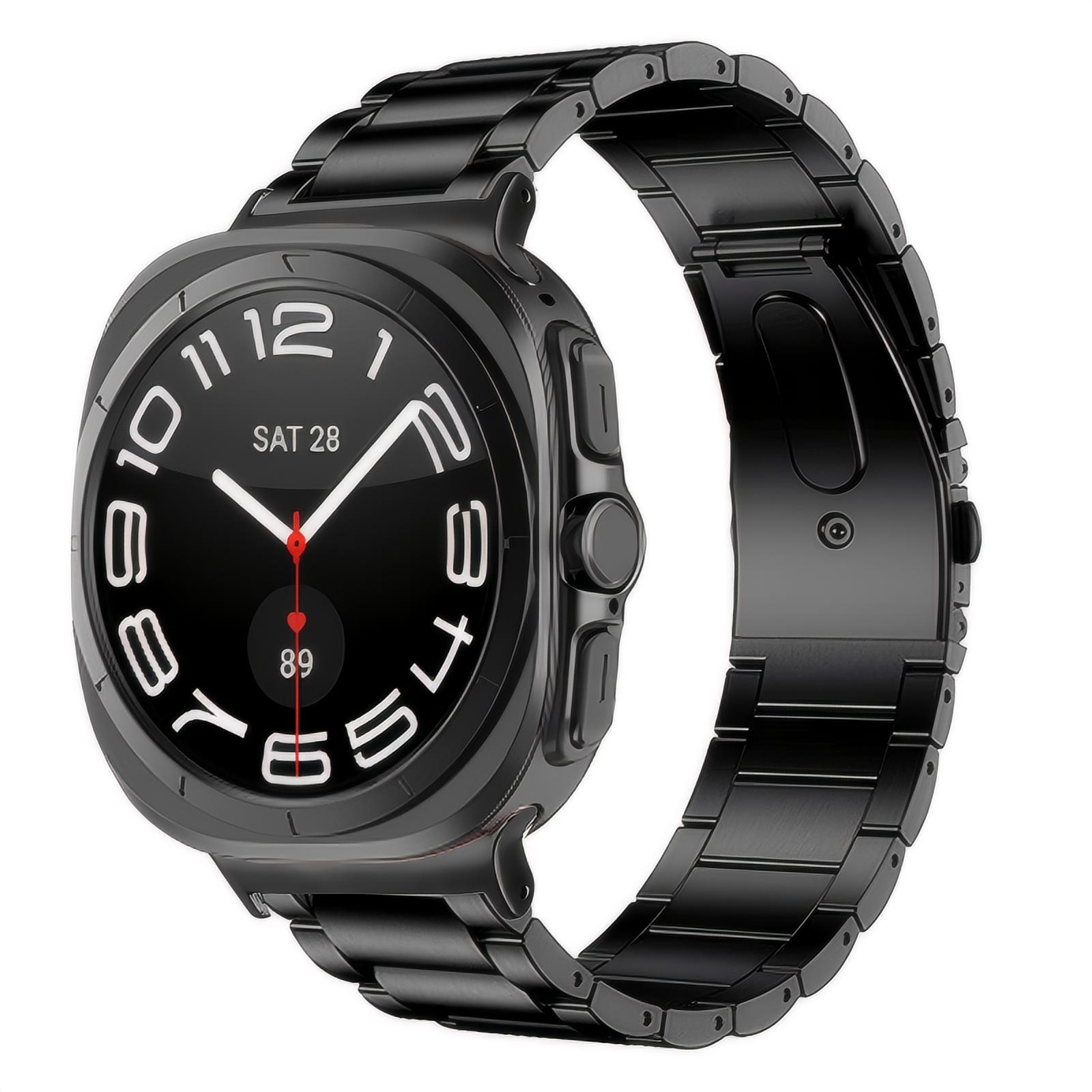 Samsung Galaxy Watch Ultra 47mm Armband aus Titan schwarz