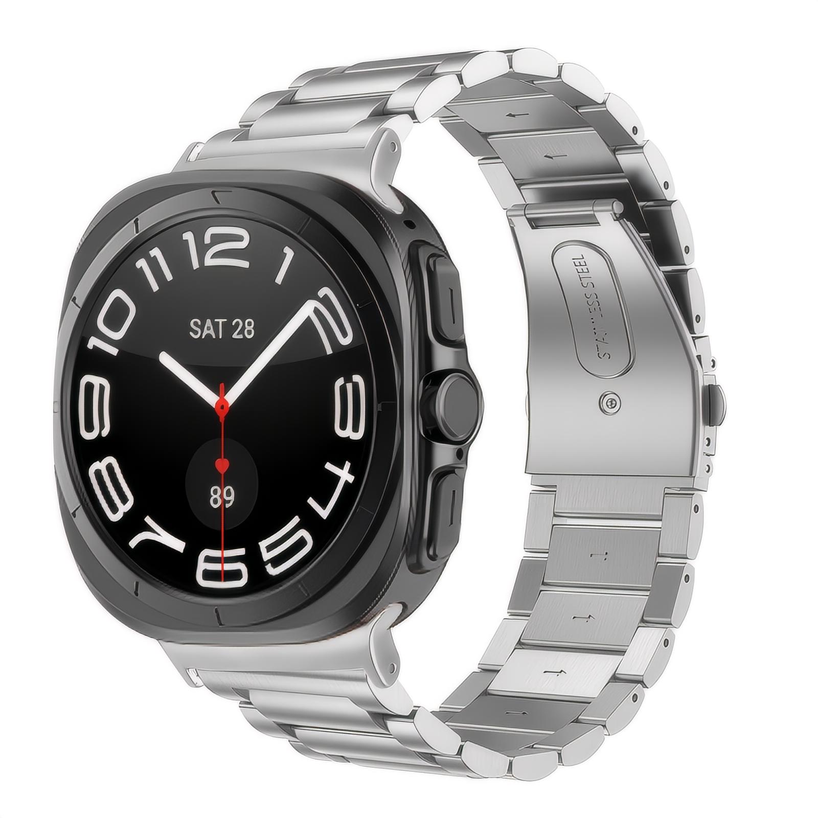 Samsung Galaxy Watch Ultra 47mm Armband aus Titan Silber